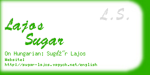 lajos sugar business card